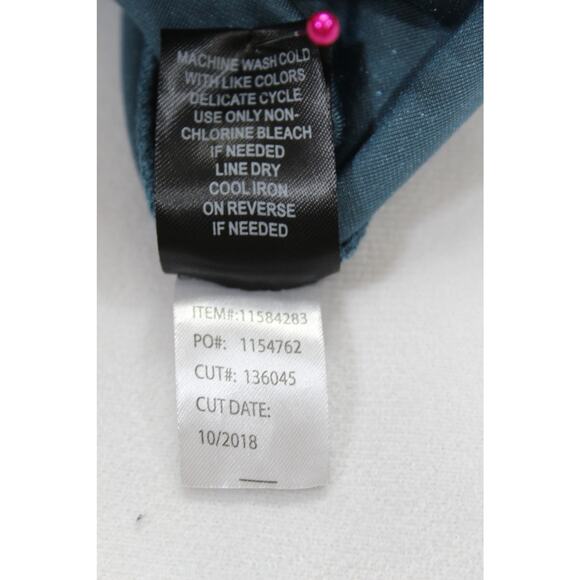 Torrid 3X Teal Velvet Dress V-Neck Cutout Back 3/4 Sleeve - Picture 7 of 10